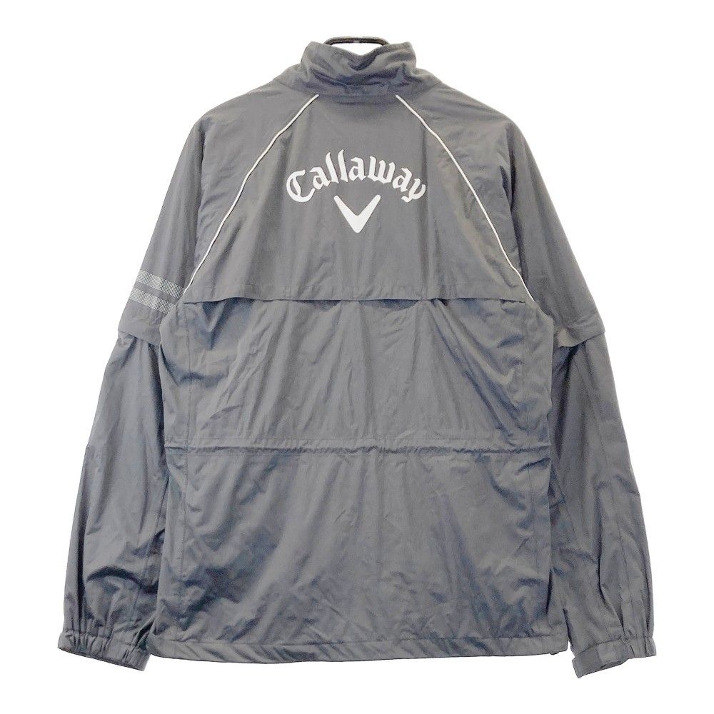 サイズ：LL CALLAWAY キャロウェイ  レインウェア セットアップ ストライプ柄 グレー系 [240101466497] ゴルフウェア メンズ ストスト CALLAWAY キャロウェイ レインウェア セットアップ ストライプ柄