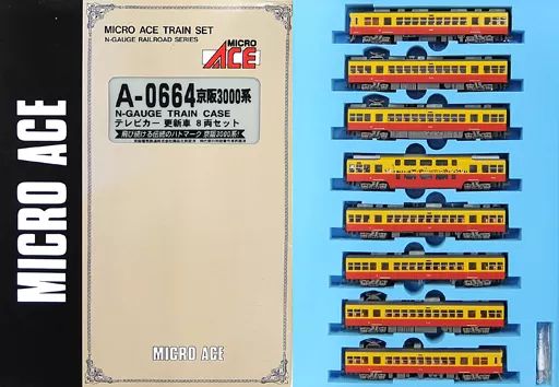 MICRO ACE A-0664 京阪3000系テレビカー 8両セット　未使用品 Amazon | マイクロエース Nゲージ 京阪3000系テレビカー更新車 8