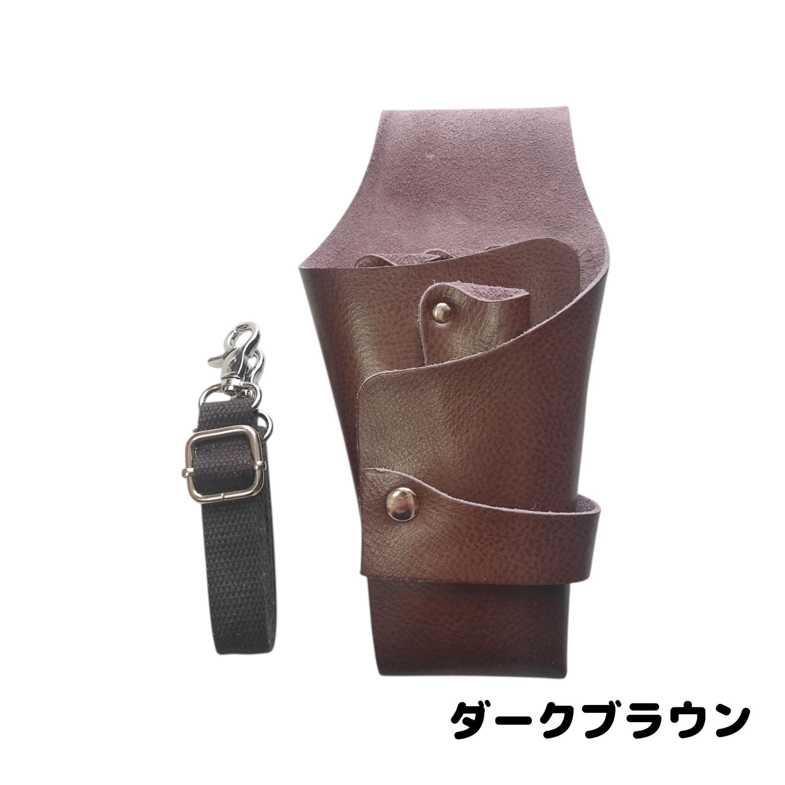 本革 ハサミ4本収納 シザーケース ベルト付 美容師 理容師 トリマー 4 