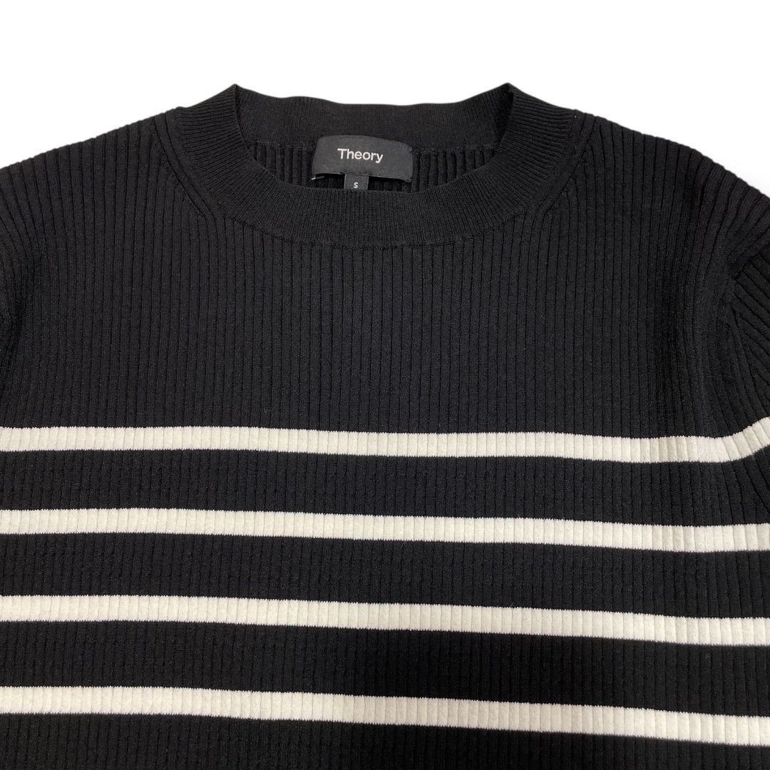 theory(セオリー)ボーダー薄手ニット(サイズS)(ピンク×ピンクベージュ/ネイビー×ホワイト)(送料無料) theoryセオリー ビッグシルエット オーバーサイズ ウール ボーダー柄