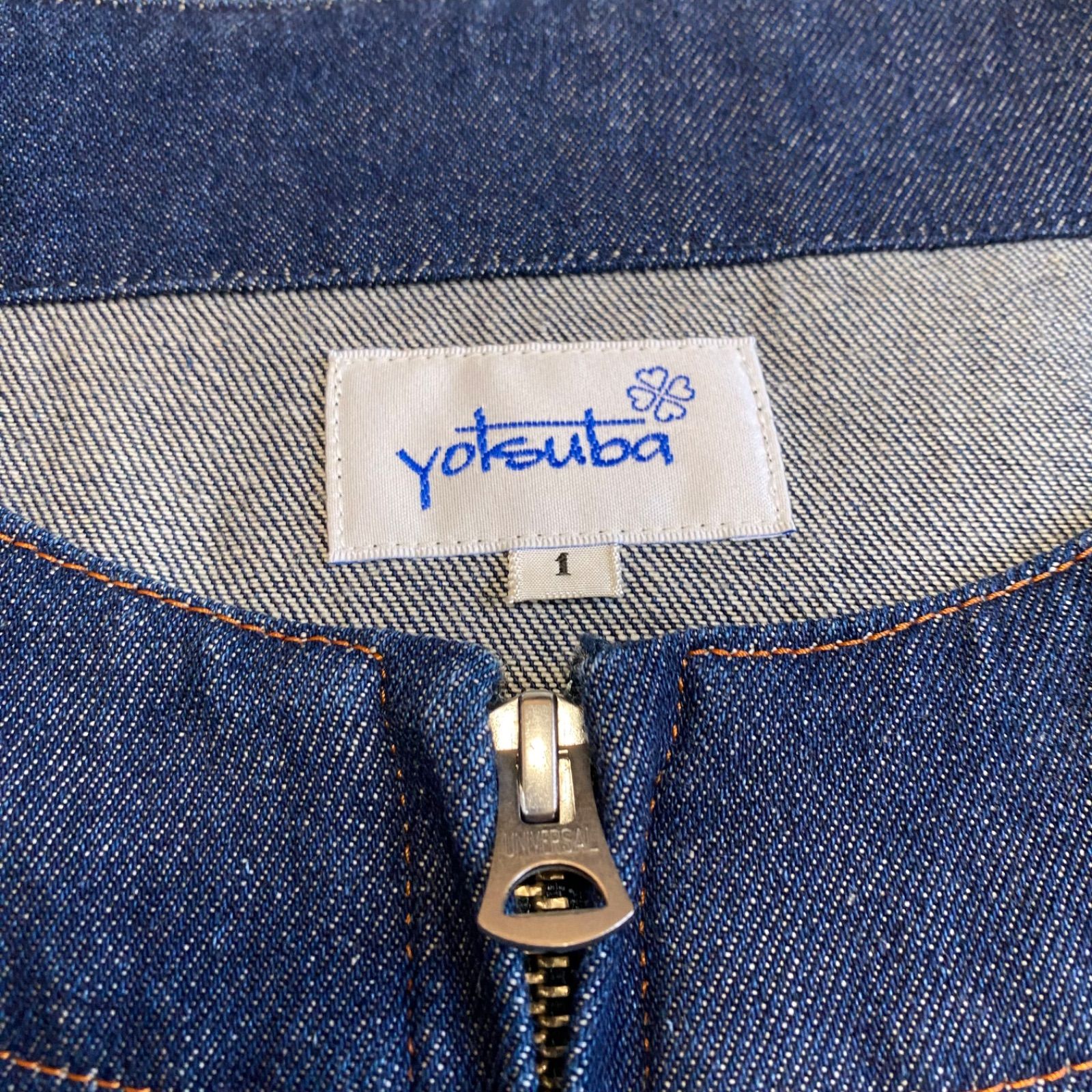 YoTsuba】ヨツバ セットアップ ノーカラー インディゴ 濃いめ デニム 