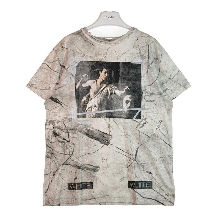 ☆OFF-WHITE オフホワイト 16SS CARAVAGGIO MARBLE TEE カラヴァッジオ