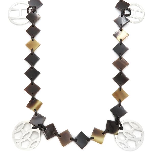 エルメス HERMES ネックレス レナ LENA バッファローホーン シルバー  