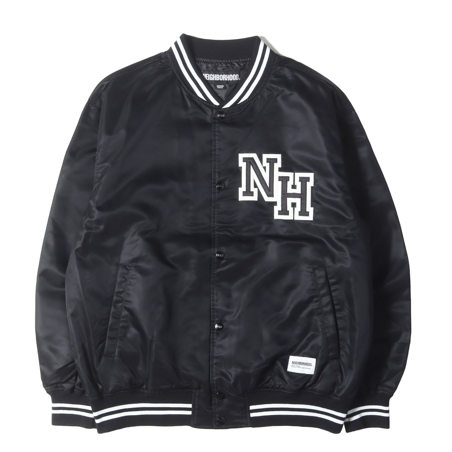 卍丸ネイバーフッド　スタジャン　S 美品】NEIGHBORHOOD ネイバーフッド ジャケット ブラック 黒