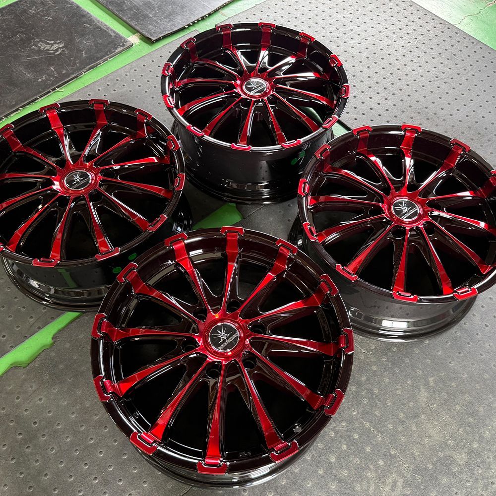 在庫限りの ホイールのみ 4本セット 200系ハイエース レジアスエース Bounty Collection BD12 18x7.5 38 139.7-6H 18インチ 1台分