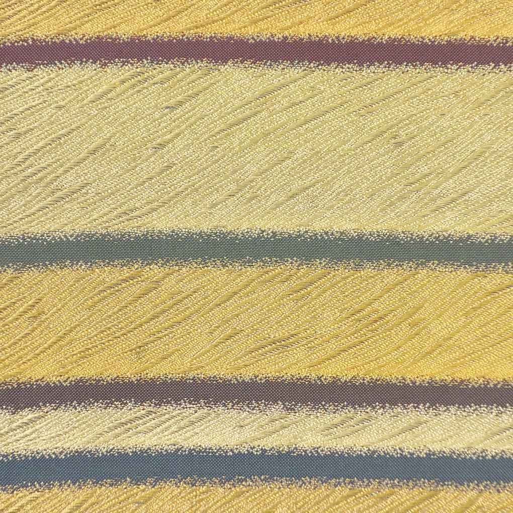 袋帯 幅31cm 長さ445cm レディース 横段柄 秋冬春用 正絹 シルク ゴールド リメイク リユース リサイクル 呉服のきくや