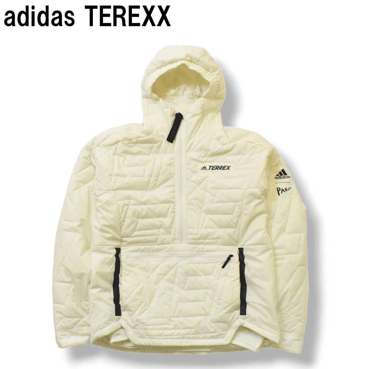 高機能】 アディダス テレックス adidas TEREXX マイシェルター PRIMALOFT フード付き パデッド ジャケット M ホワイト -  メルカリ