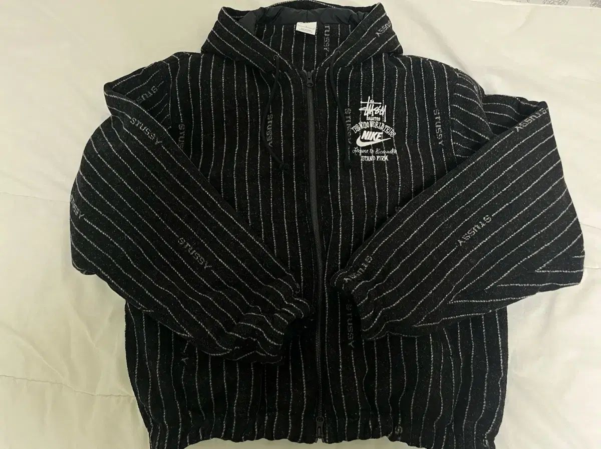 ナイキ STUSSY ストライプ ウールジャケット