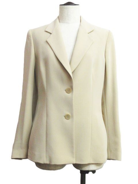 美品 Max Mara マックスマーラ テーラード ジャケット リネン ベージュ Max Mara マックスマーラ テーラードジャケット 2Pボタン