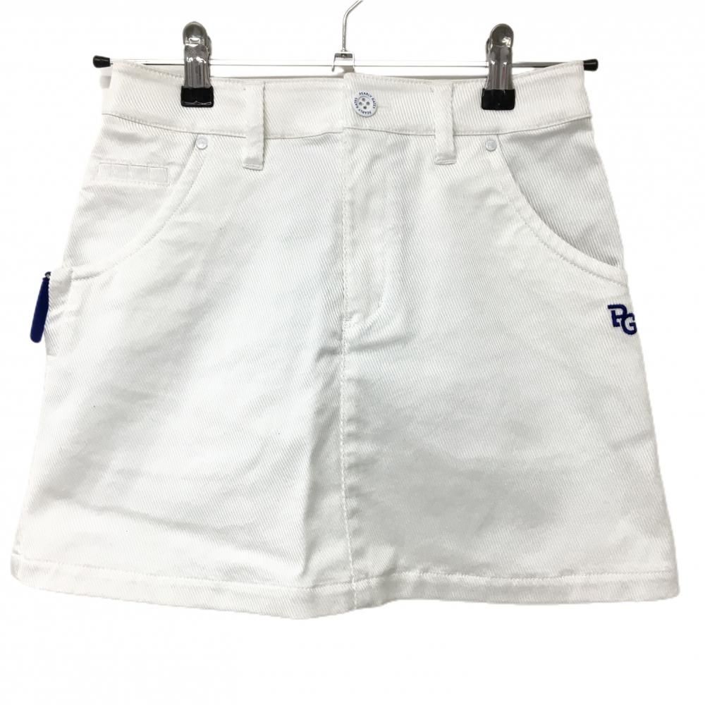 【極美品】パーリーゲイツ⭐︎スカート 超美品】パーリーゲイツ スカート 白 無地 ロゴ刺しゅう
