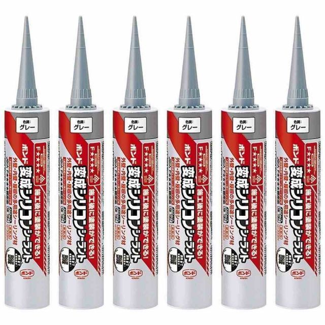 コニシ - ボンド 変成シリコンシーラント グレー 333ml 6個セット