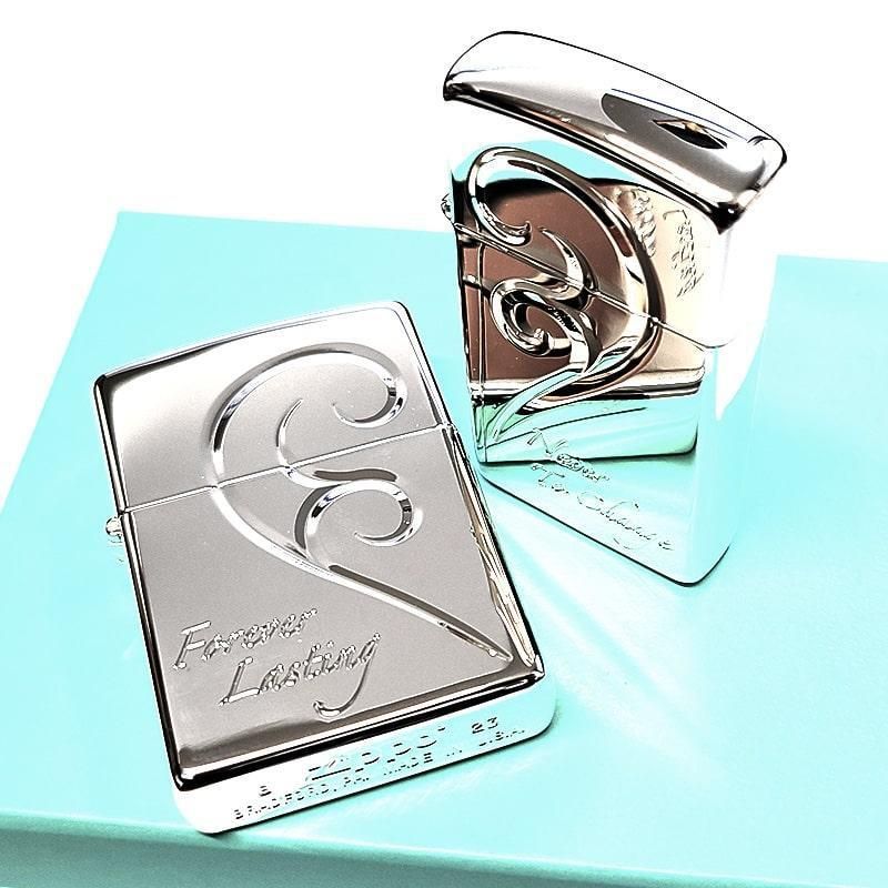 ZIPPO ライター ブリリアント ハート ジッポ スリム ペア セット