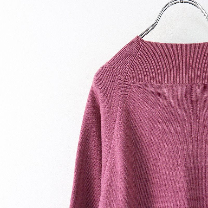 定価3.6万 アナイ ANAYI ウール ハイネックニットワンピース 38/ピンク