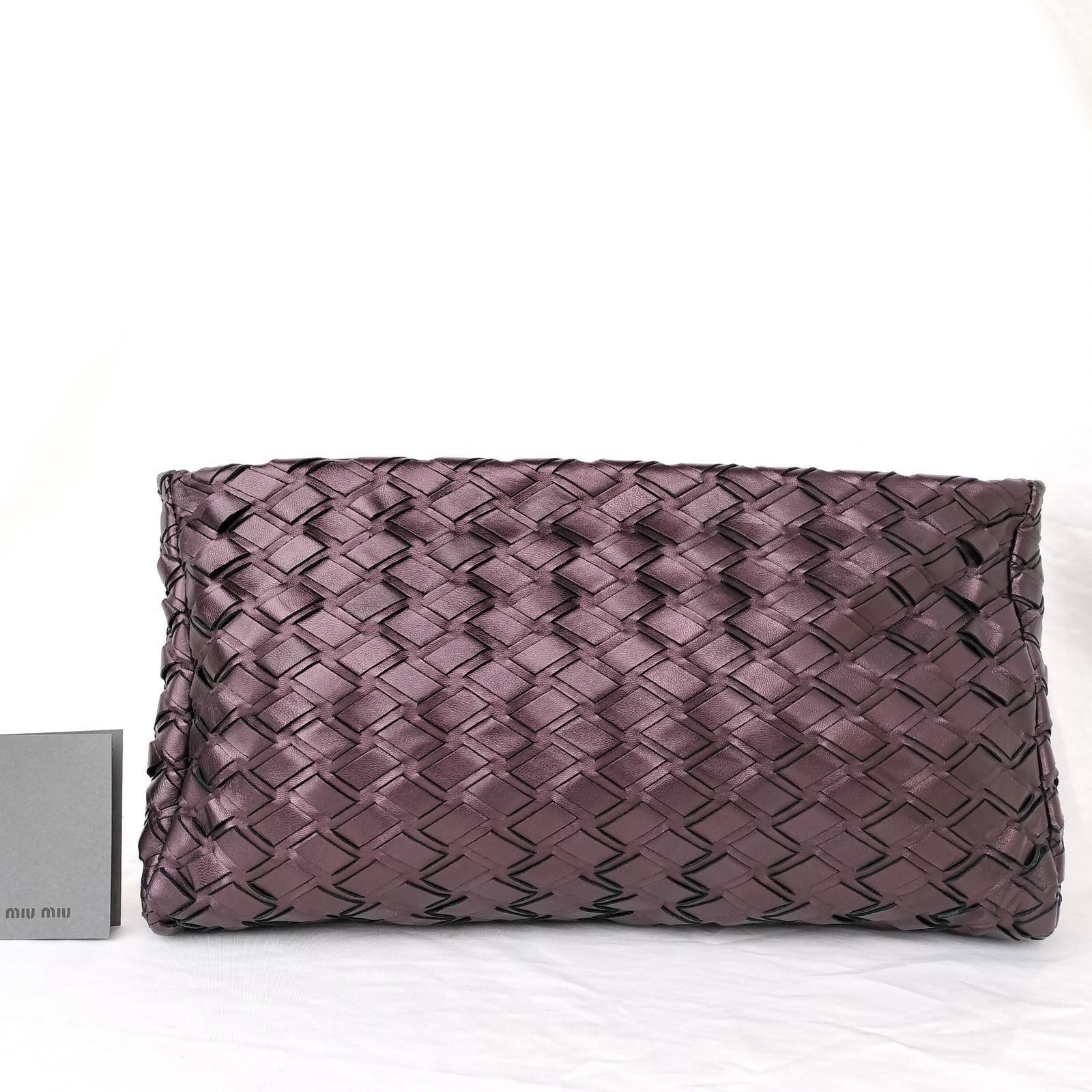 miu miu プリーツデザイン クラッチバッグ