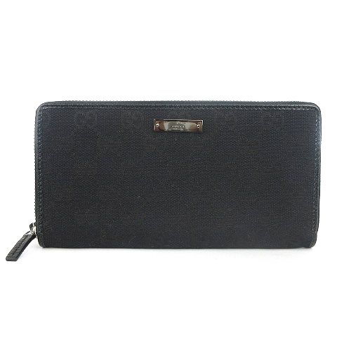 グッチ GUCCI GGキャンバス 長財布 ラウンドファスナー 307980 黒