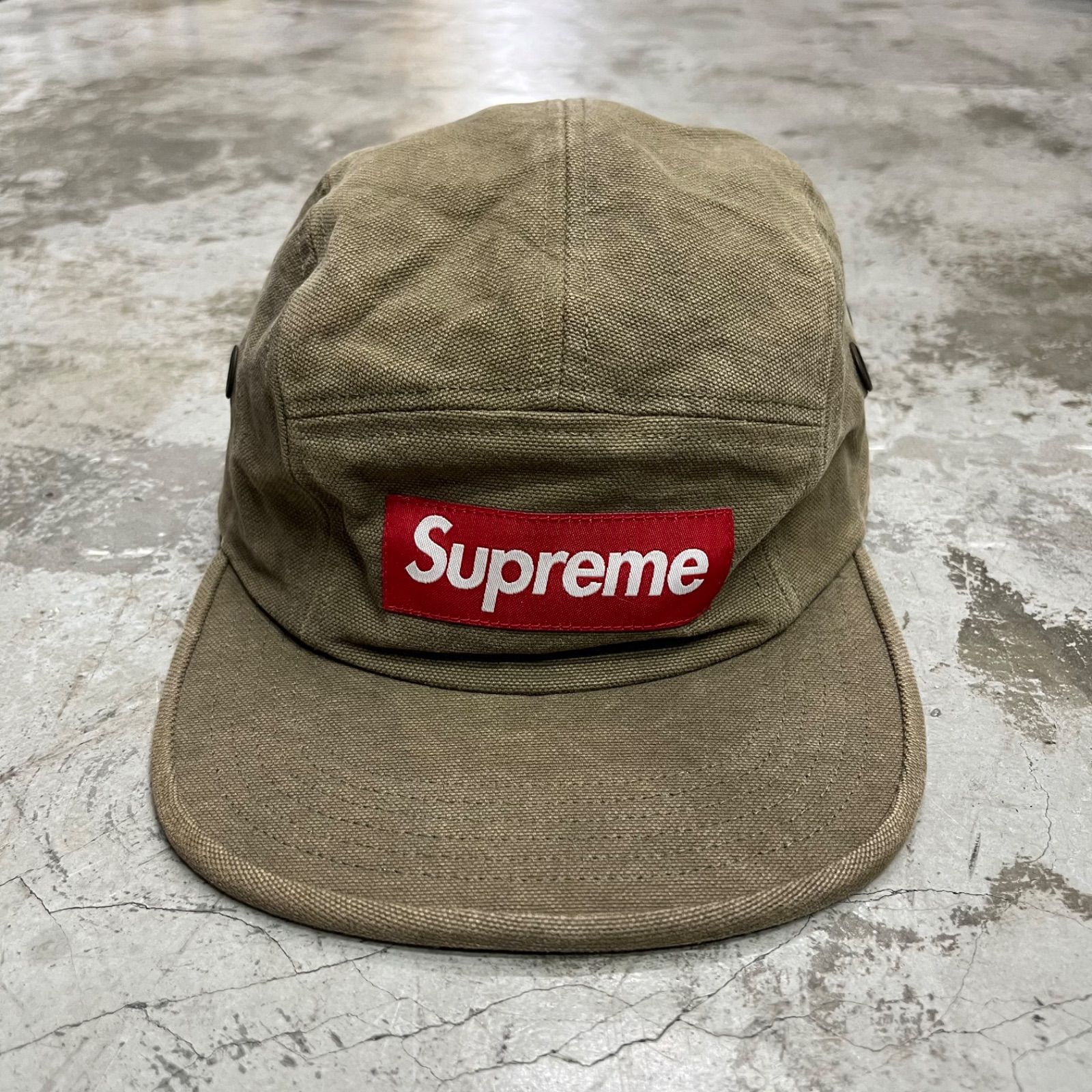 Supreme 19AW WASHED CANVAS CAMP CAP ボックスロゴ キャンプキャップ シュプリーム 98633A1
