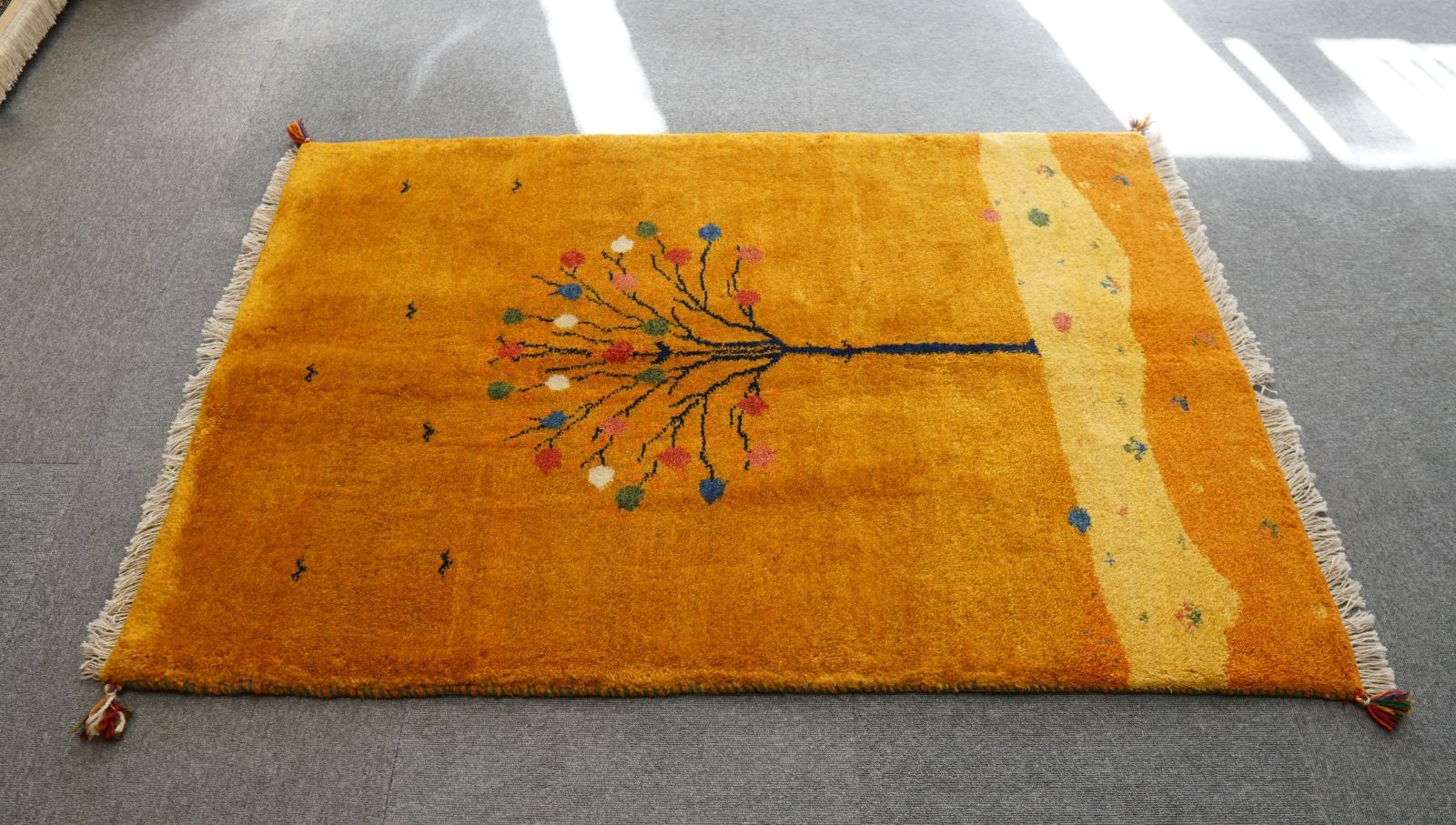 150×100cm【手織り ペルシャ絨毯ギャッベ】ギャベ 手織り絨毯 - メルカリ