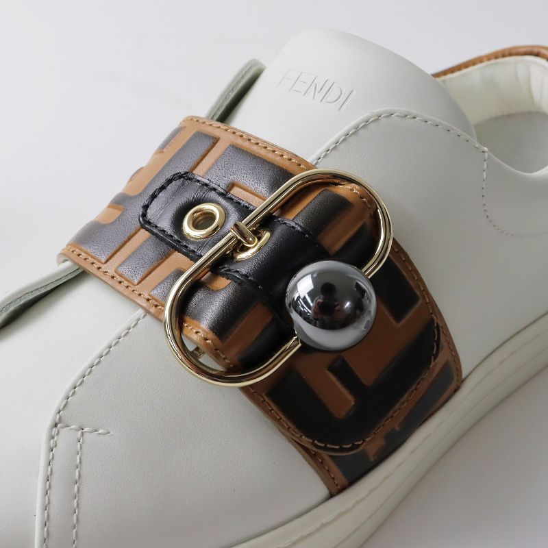 美品 フェンディ FENDI 6734 ズッカ ローカットスニーカー 36