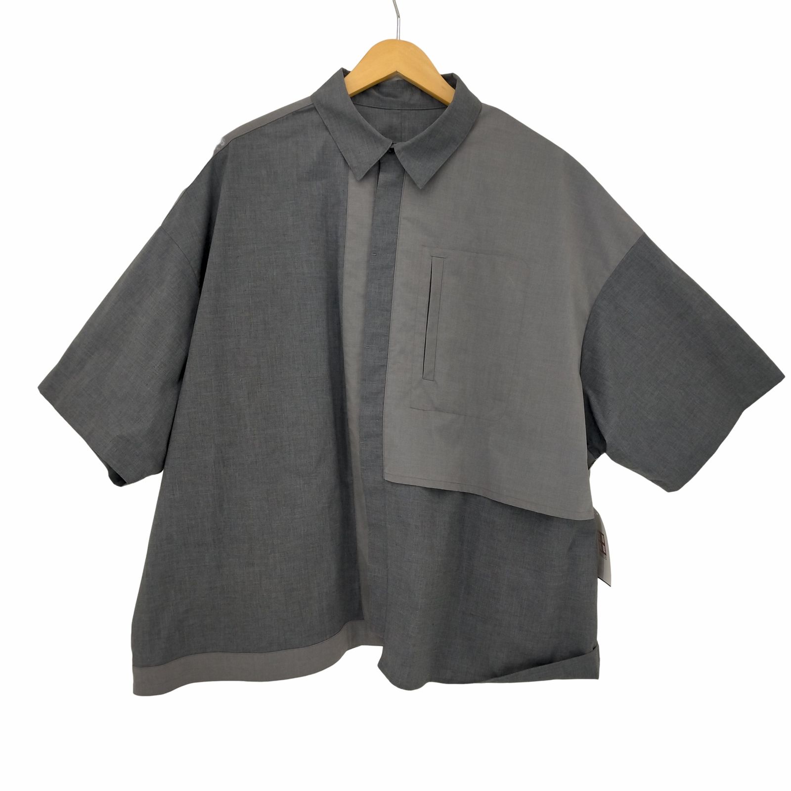 HARE ブラック 比翼半袖シャツ M HARE×Ado コラボ ローズ