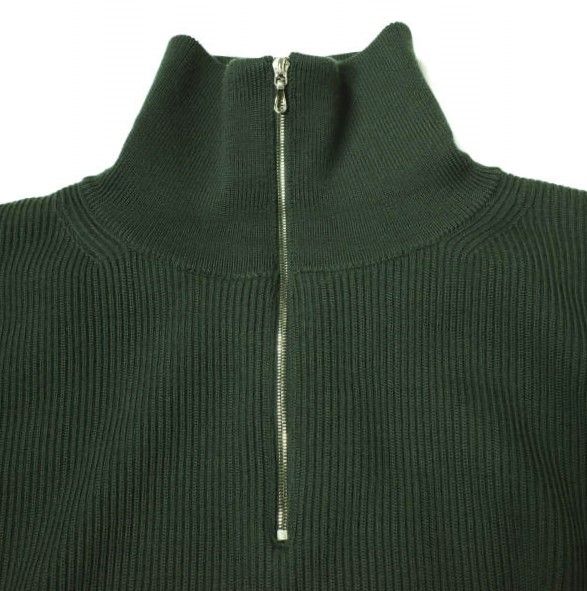 新品 Graphpaper グラフペーパー 22AW 日本製 High Density High Neck Zip Knit ハイネックハーフジップ ニット GU223-80255 2 D.GREEN セーター トップス g19882 - メルカリ