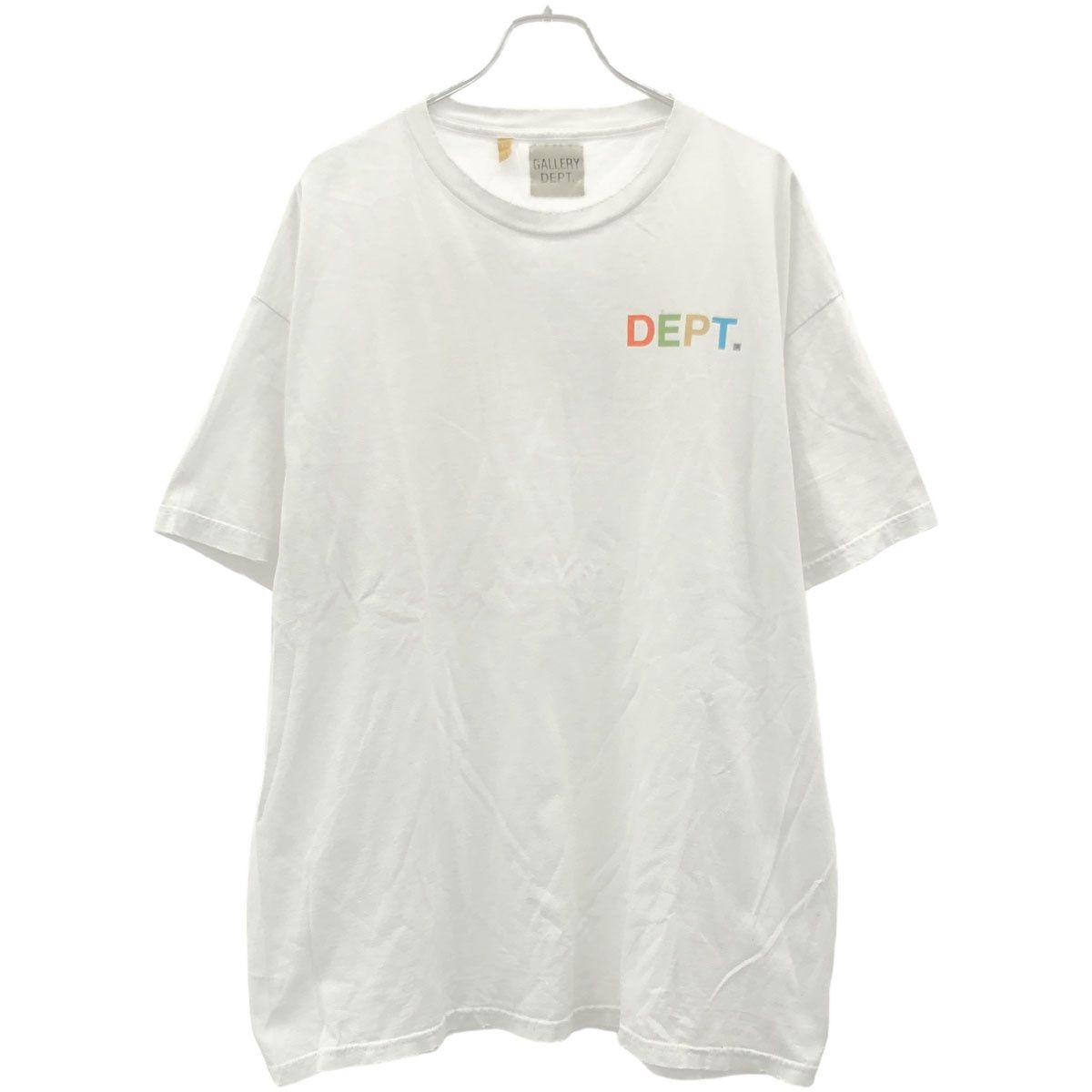 GALLERY DEPT. ギャラリーデプト 21SS Beverly Hills Tee ダメージ加工マルチ ロゴプリントTシャツ ホワイト XL
