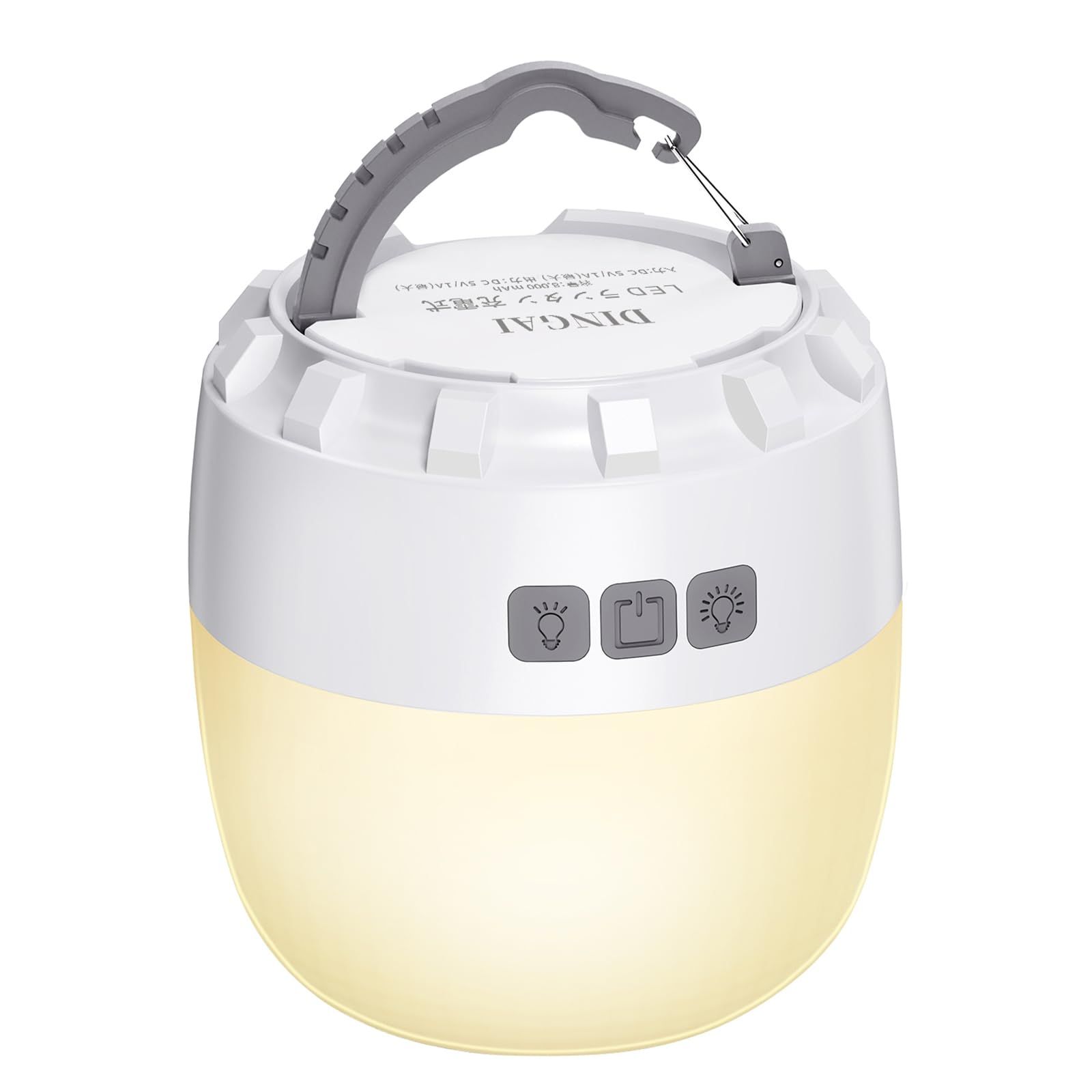 【人気商品】DINGAI LED ランタン キャンプランタン 【8000mAh 大容量】 光色/輝度記憶 実用点灯16-200時間 昼光色 電球色 昼白色 4色切替 無段階調光 IPX5防水 マグネット内蔵 小型 USB-C充電式 ソロ