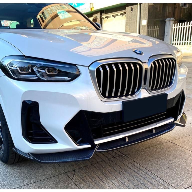 スポーティ全開♪ BMW カーボン ルック フロントバンパー リップ