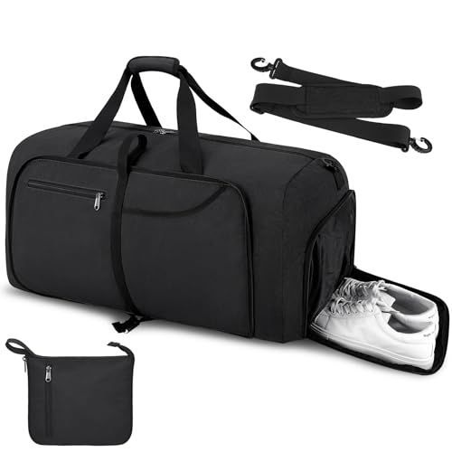 Black_100L ボストンバッグ メンズ 大容量 YKKファスナー スポーツバッグ レディース ダッフルバッグ 旅行バッグ 折り畳み可能 トレーニングバッグ ゴルフ ジム 撥水 斜めがけ 3way 男女兼用 修学
