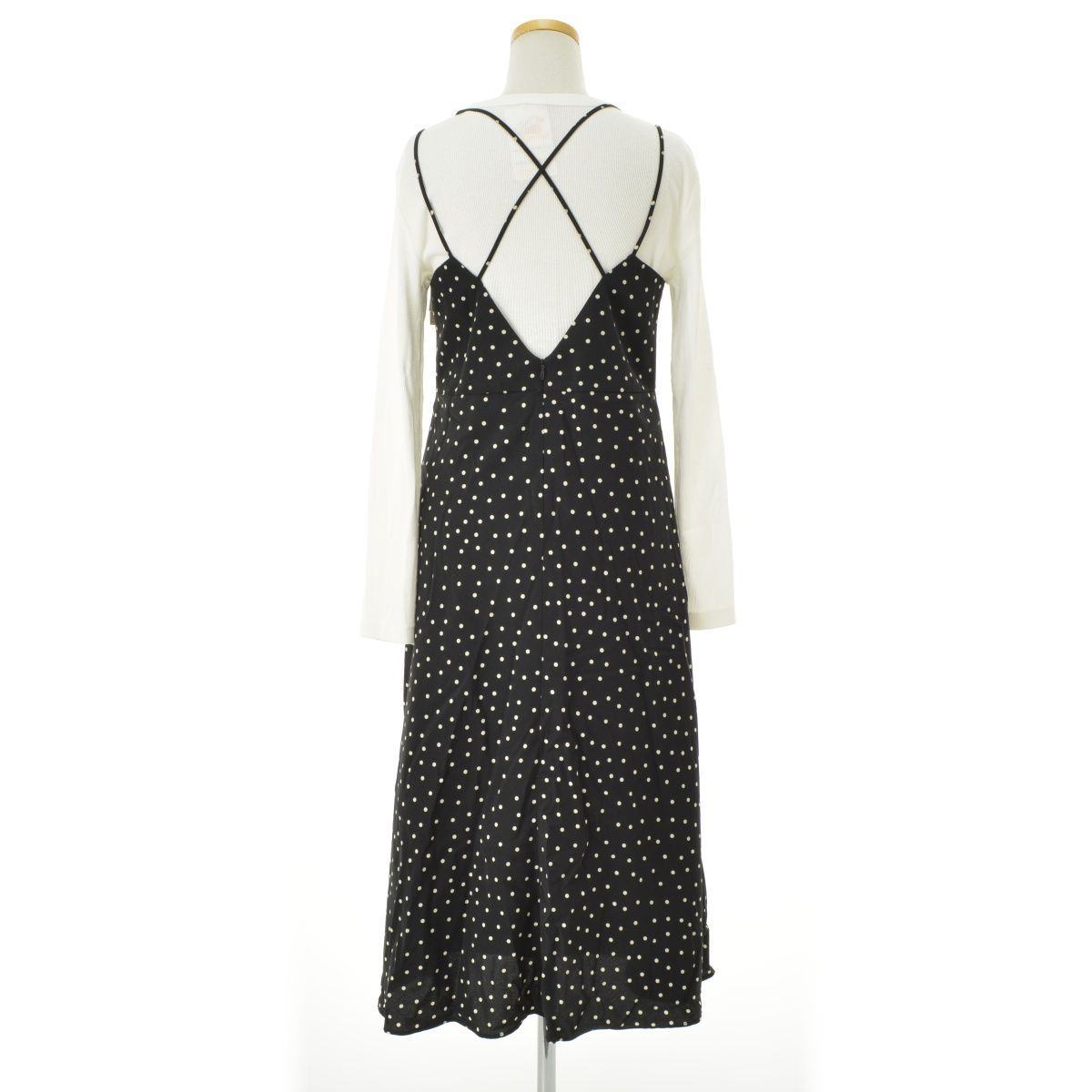 MilaOwen】22SS 09WFO221157 テレコロングTシャツレイヤードキャミ  