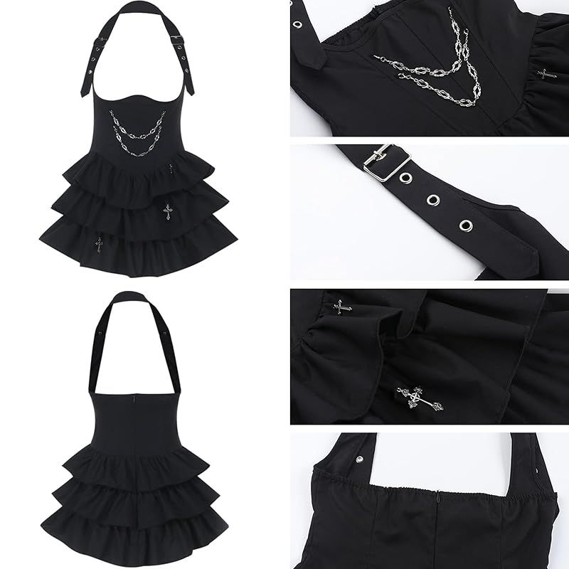 新品タグ付きゴスロリ・ロリータドレス ブラックワンピース#メルカリで