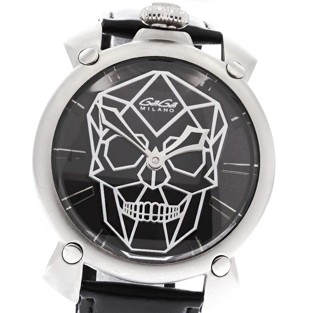 ガガミラノ GaGa MILANO 5069 マヌアーレ48 バイオニック スカル 手巻き メンズ_871664