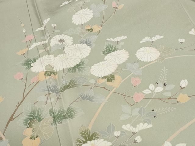 平和屋着物▽小紋 単衣 幾何学文様 洗える着物 DAAS4009du