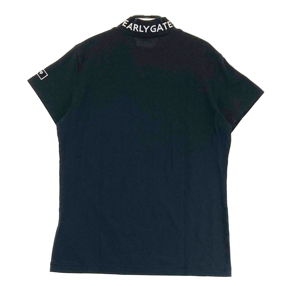 サイズ：2 PEARLY GATES パーリーゲイツ  モックネック半袖Tシャツ プリント  ブラック系 [240101445457] ゴルフウェア レディース ストスト サイズ：2 PEARLY GATES パーリーゲイツ モックネック半袖T