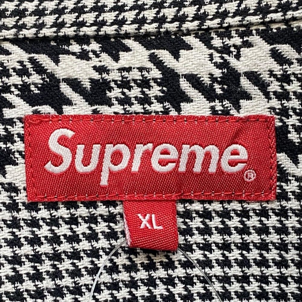 SUPREME 20AW Houndstooth Logos Snap Front Jacket ジャケット - メルカリ