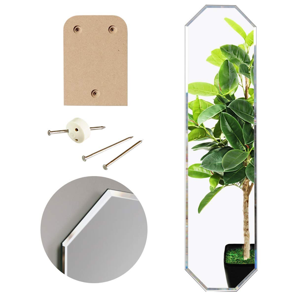 ウッドミラー ウニコunico モダン 無印好きな方に木製 壁掛け鏡 大きめ