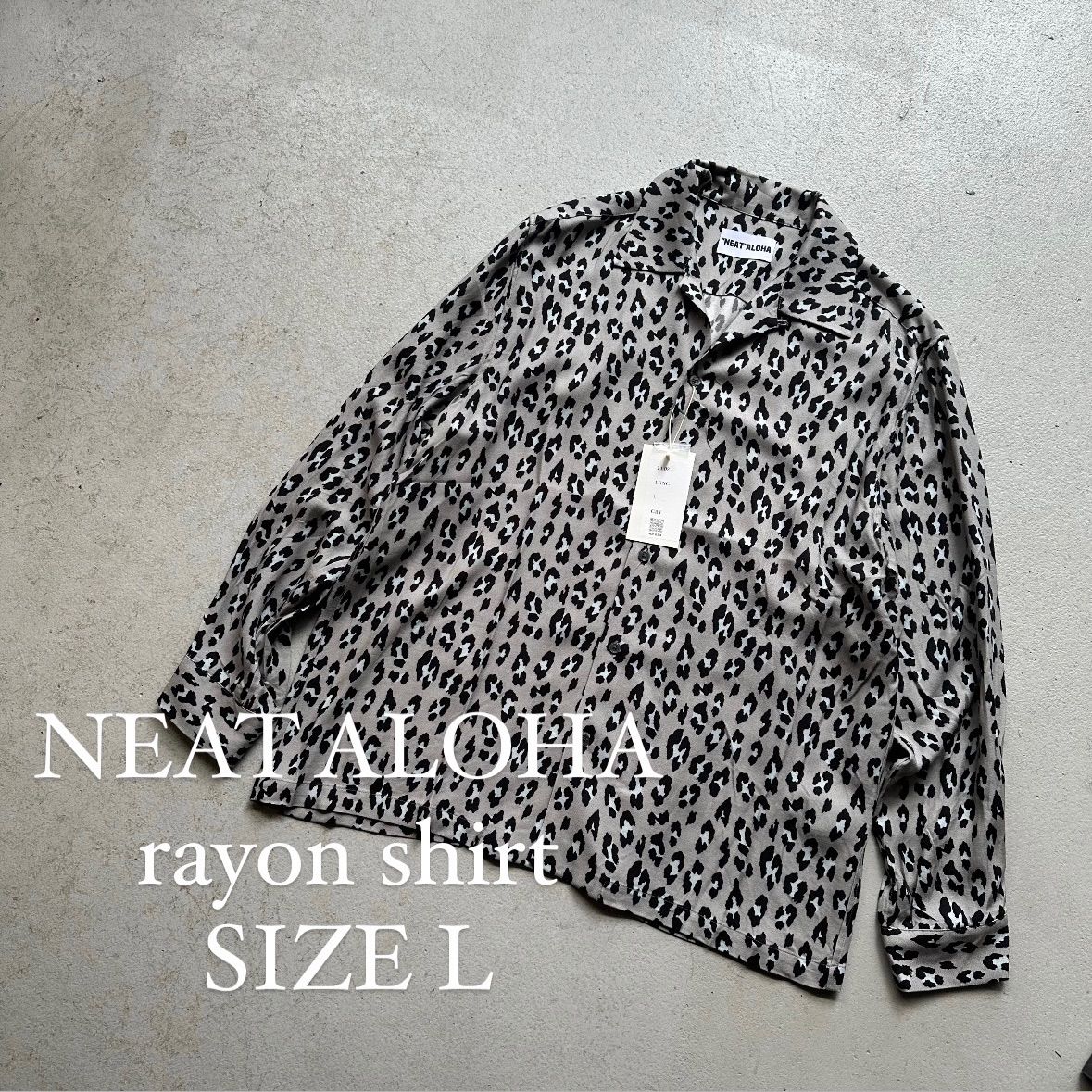 NEAT ALOHA ニートアロハ 長袖シャツ Mサイズ グリーン