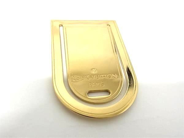 極美品 LOUIS VUITTON ルイヴィトン M64690 パンス ア ビエ ポルトアドレス マネークリップ 札ばさみ ゴールド系 AT5927 