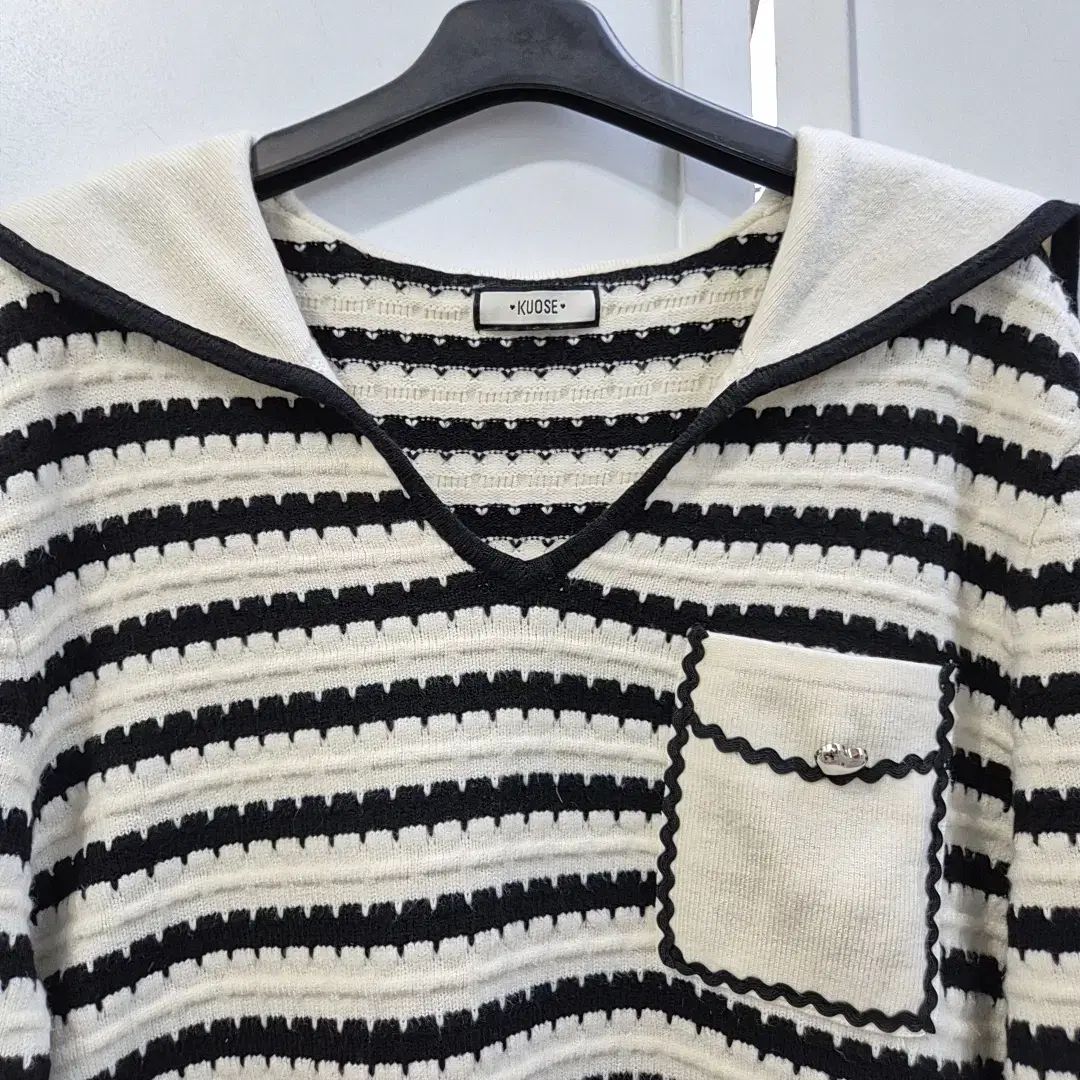 39日間返品保証。 KUOSE セーラー ニットTシャツ