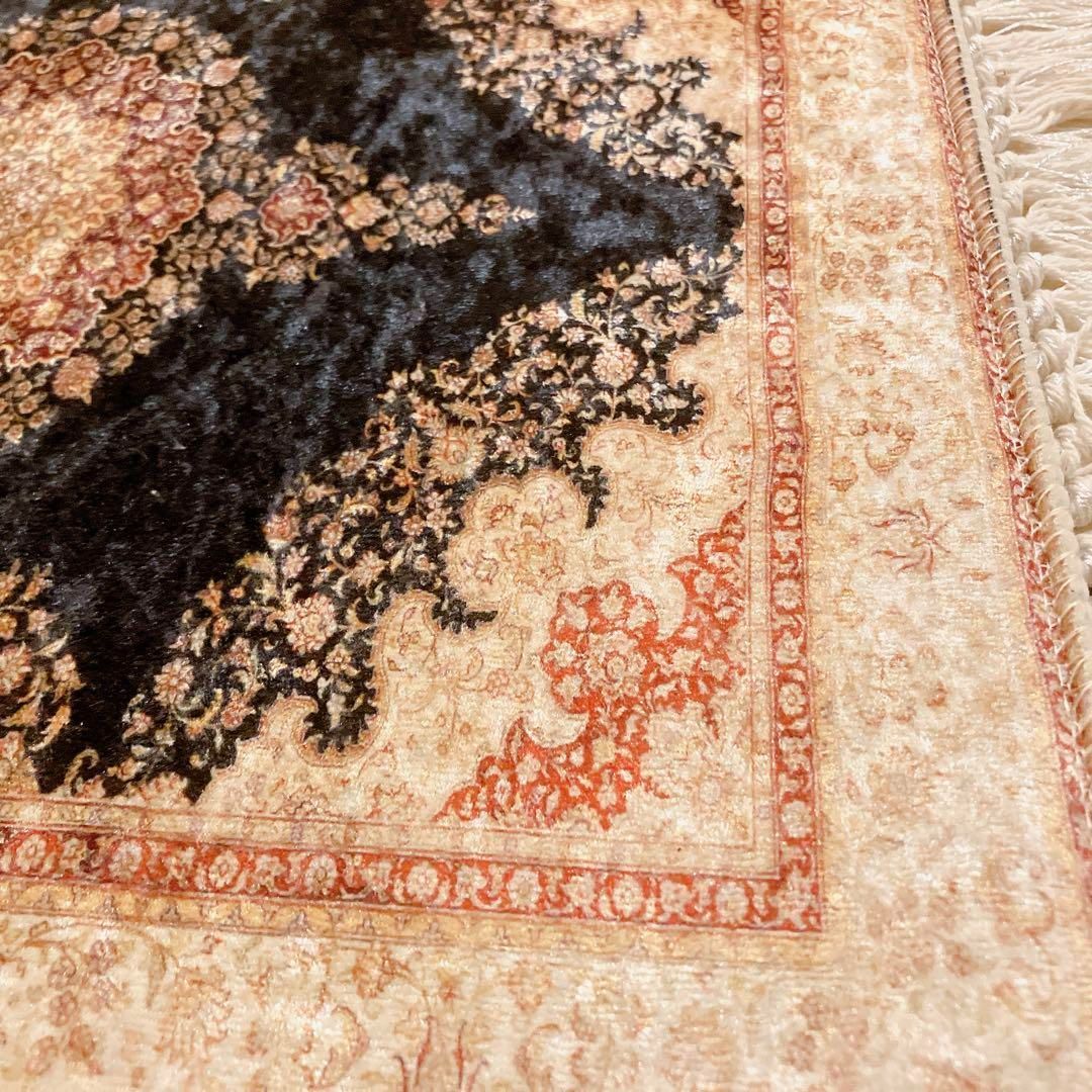 四角40×40 高品質 小花柄トルコ製ミニ絨毯 ラグ ペルシャ風 マット北欧
