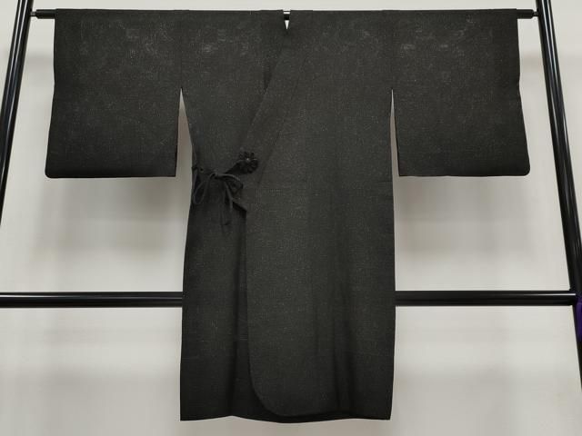 平和屋着物 上 スリーシーズン 春夏秋 塵除け 道中着 ロング丈 市松紋紗 黒地 金通し地 CYAA3150s5