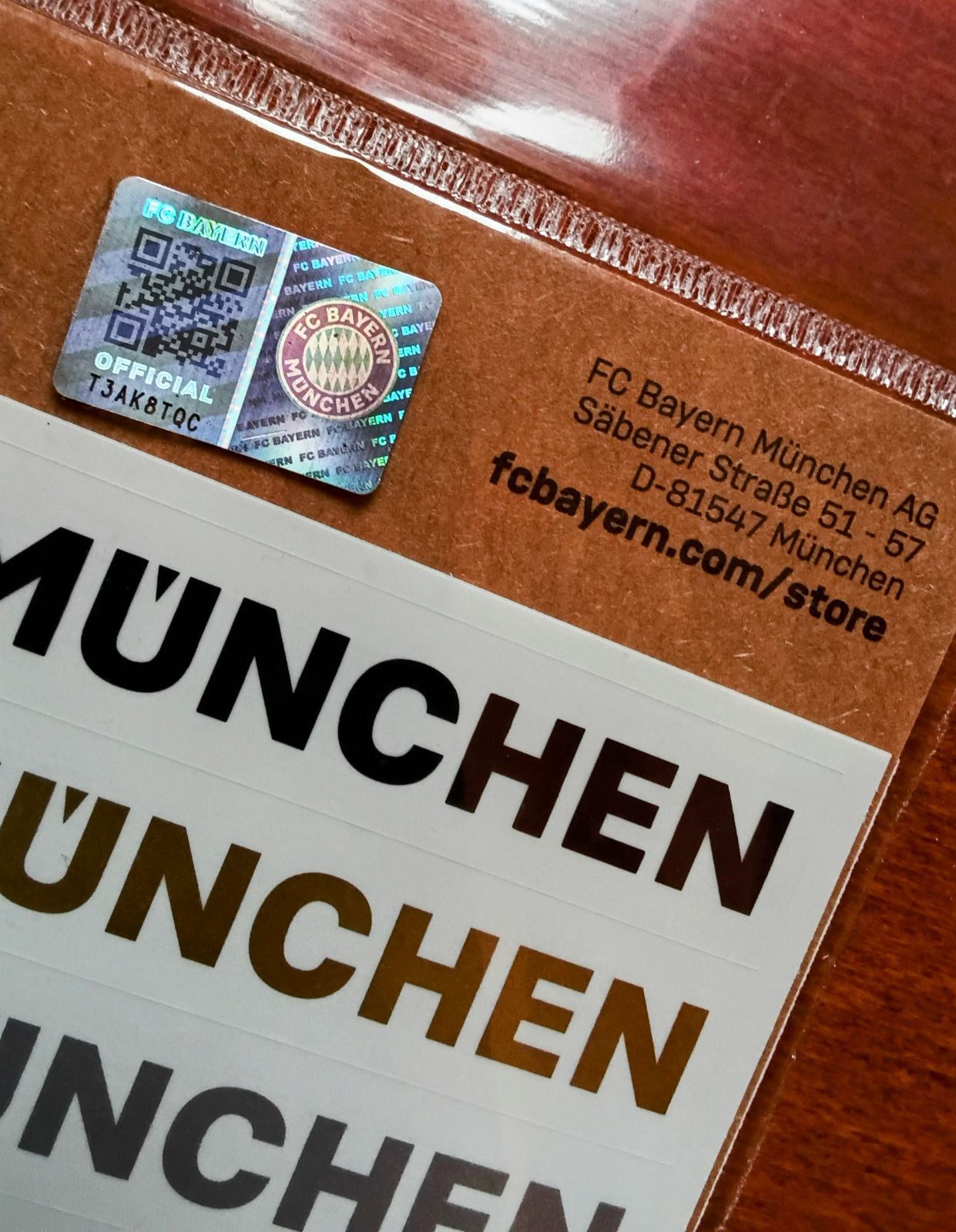 1【ドイツ物】バイエルンミュンヘン 両面ステッカーセット 純正品