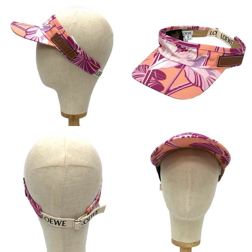 未使用 LOEWE ロエベ サンバイザー 帽子 紫外線対策 aq5203 - メルカリ