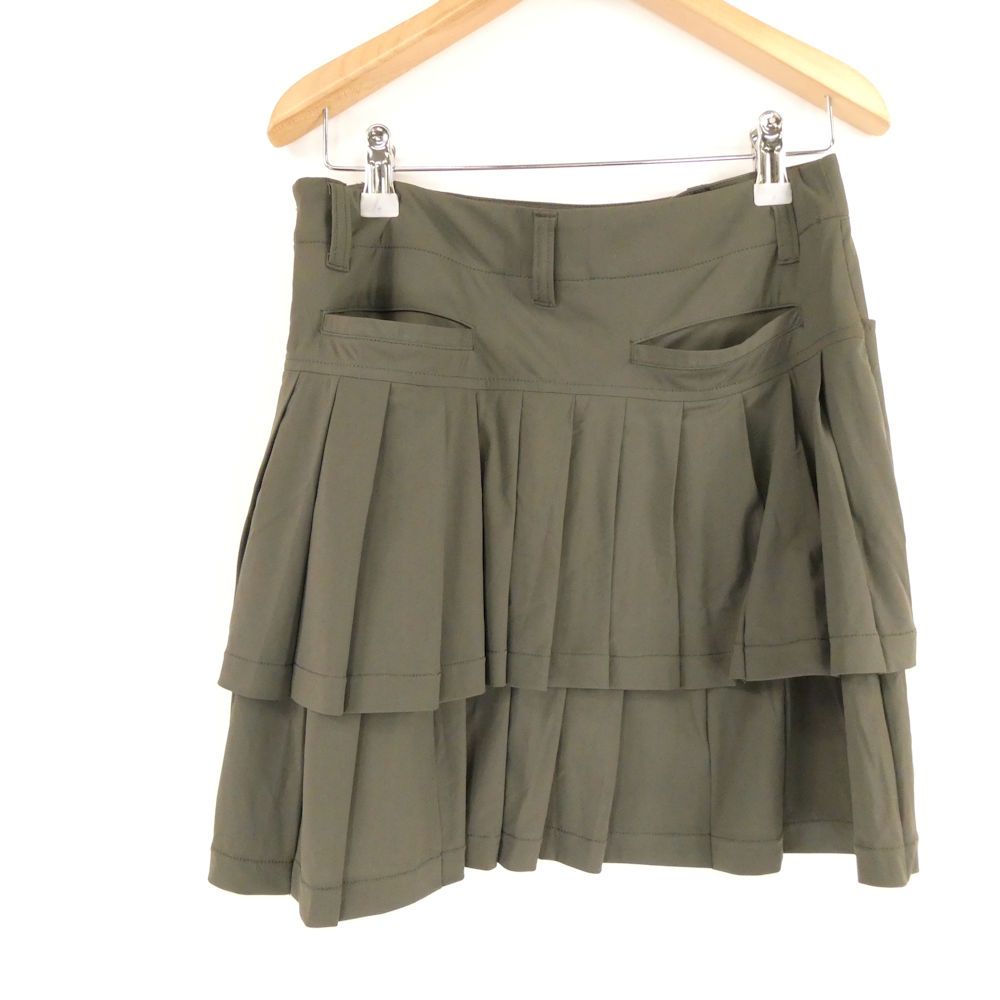 美品 1PIU1UGUALE3 ウノピュウノウグァーレトレ GSP078 BACK FRILL SKIRT プリーツ スカート II M ナイロン 他 ゴルフ ミニ パンツ レディース HM769A90 美品 1PIU1UGUALE3 ウノピュウノウグァーレトレ GSP078 BACK