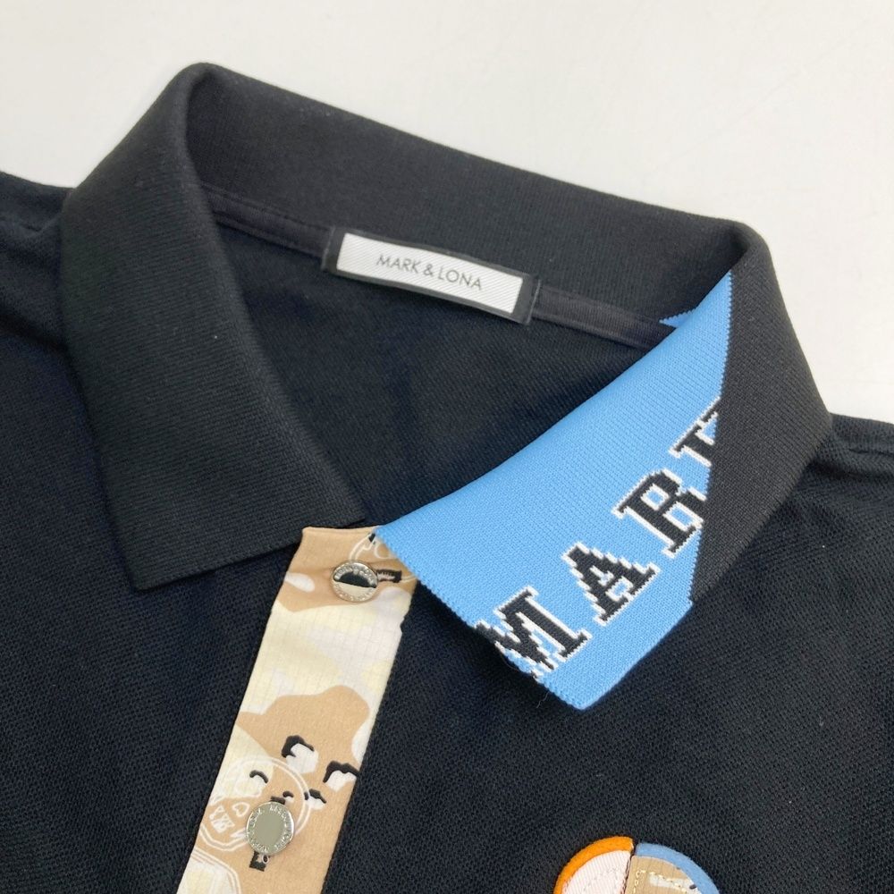 サイズ：48 MARK&LONA マークアンドロナ 半袖ポロシャツ ブラック系