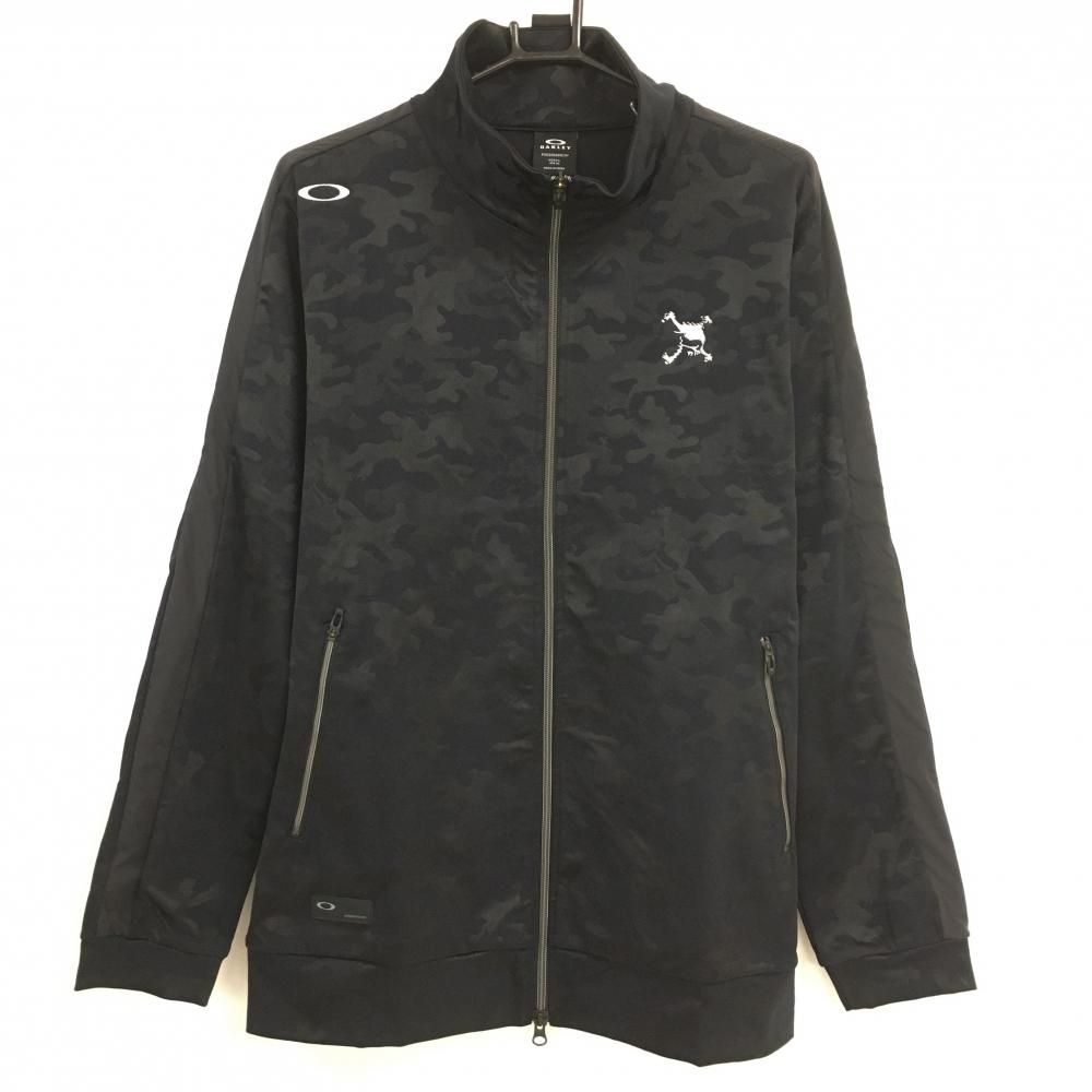 超美品】オークリー ジャケット 黒 カモフラ 迷彩 メンズ XL ゴルフ