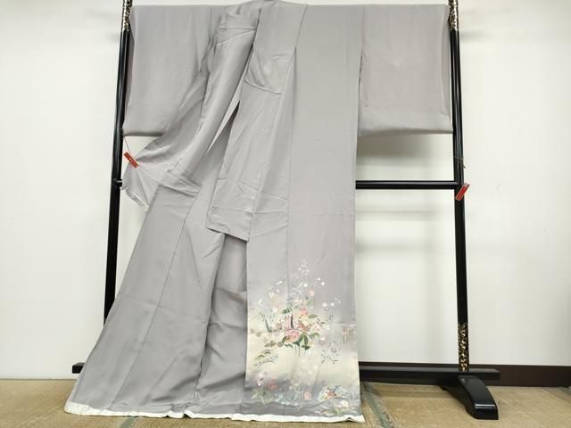 平和屋着物○訪問着 友禅 作家物 十二単 草花文 暈し染め 仮