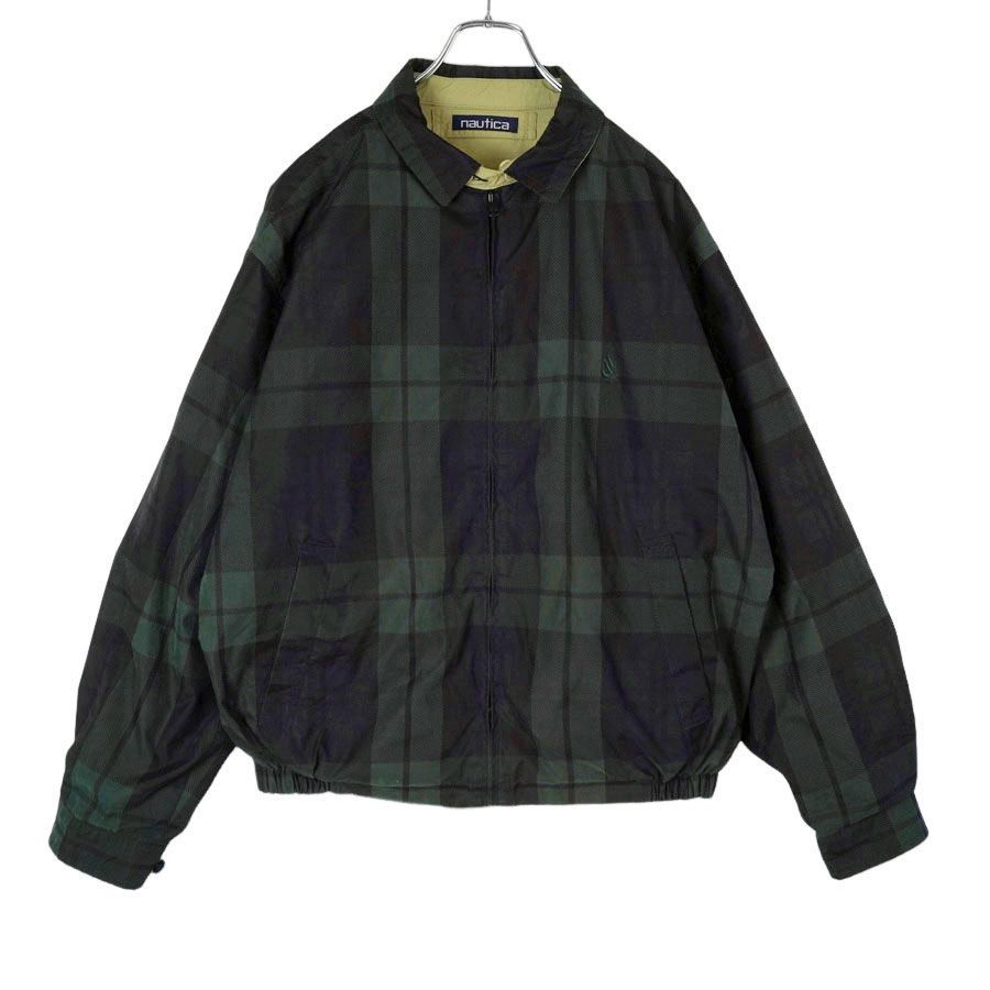 00s NAUTICA スイングトップ リバーシブルジャケット チェック柄 00s NAUTICA スイングトップ リバーシブルジャケット チェック柄