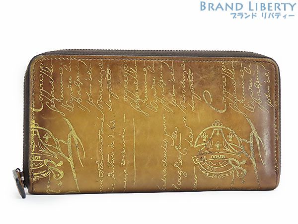 ベルルッティ イタウバ カリグラフィ スクリットレザージップ長財布