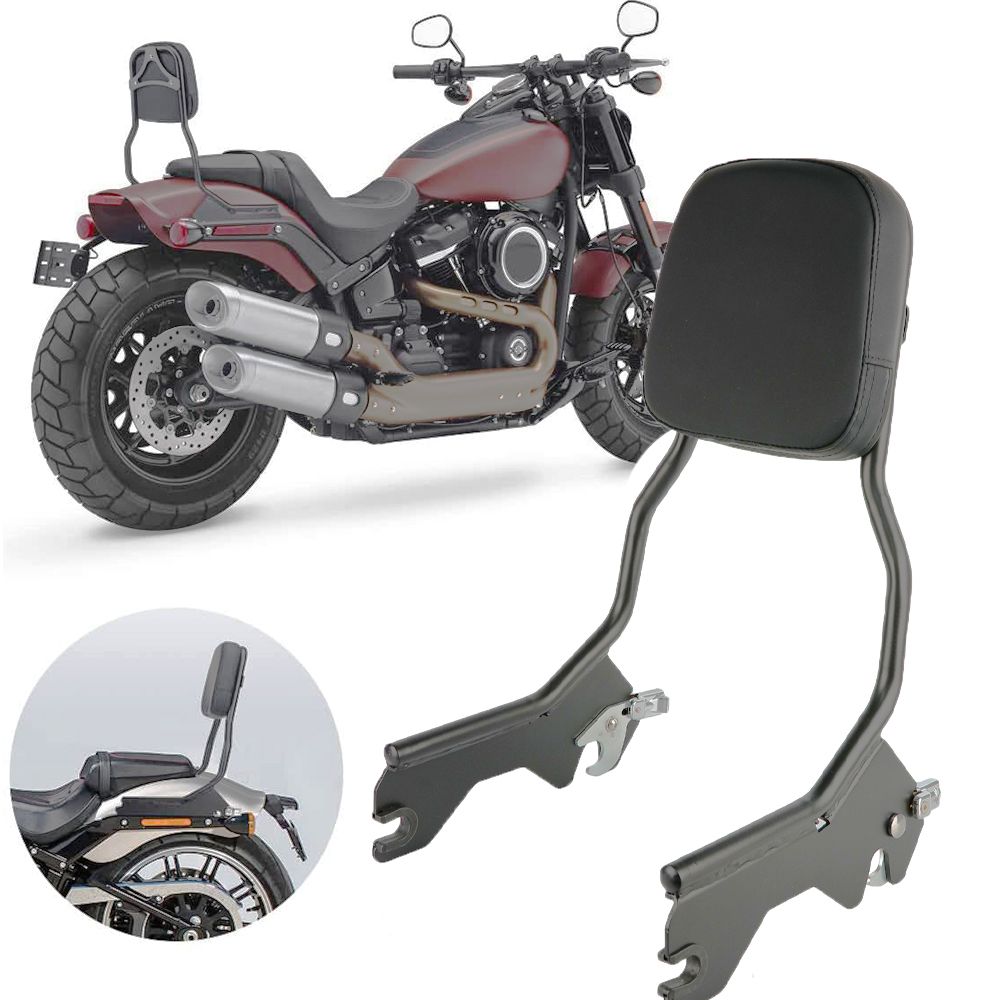 バイク 二輪 ブラック リアパッセンジャー アップライト シッシーバー バックレスト 2018-2025 ハーレー ソフテイル SPORT GLIDE FXLR FXLR