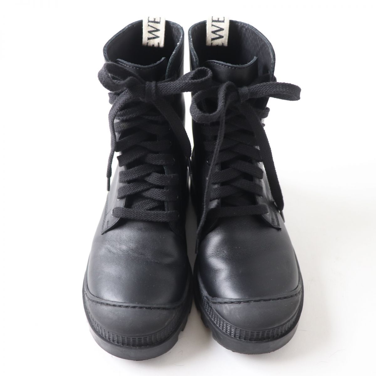 美品☆LOEWE ロエベ グログランタグ レースアップ レザー Combat Boots